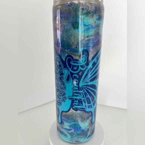 Resin Tumbler - 30oz Skinny Stainless Steel - Beautiful - Picture 3 of 5